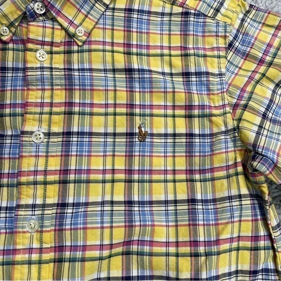 Ralph Lauren Shirt Boys 18 Classic Plaid Button Up Easter Holiday Party Pictures - Picture 4 of 5